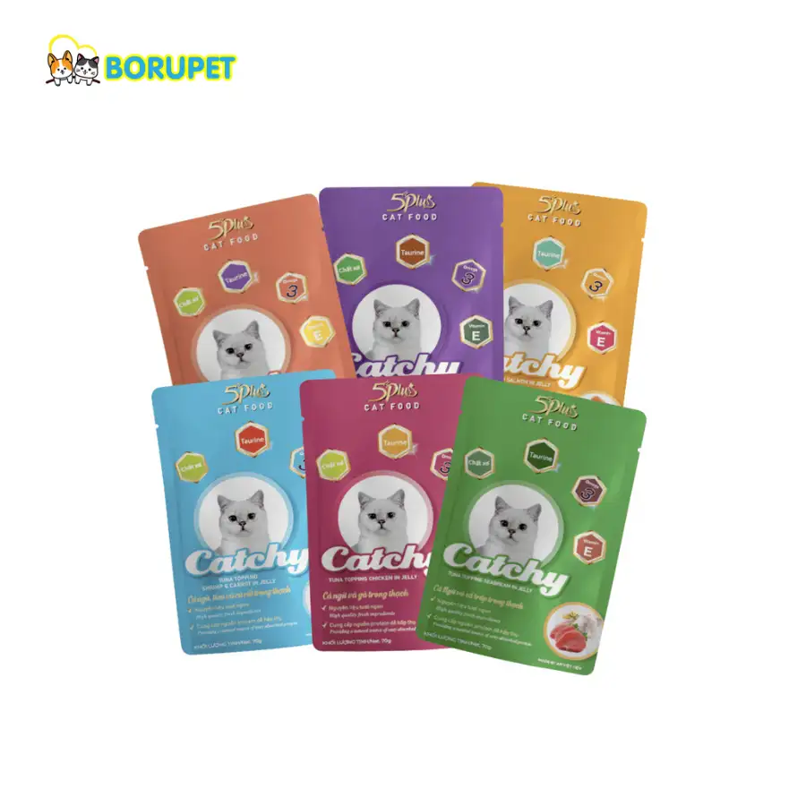 Pate 5Plus Catchy cho mèo gói 70g 2 Pate 5plus catchy