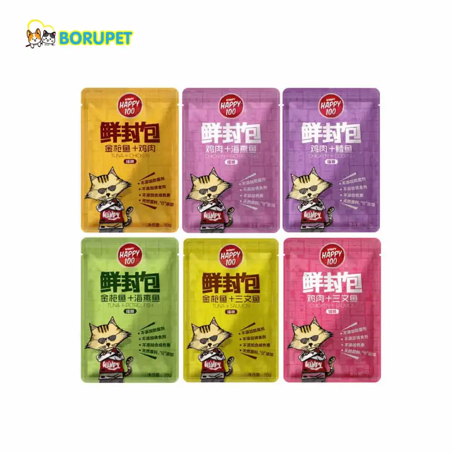 Pate Wanpy Happy 100 cho mèo 70g 2 Pate Happy 100